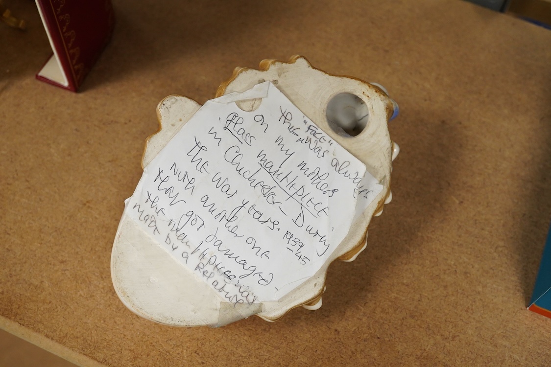 An Art Deco Goebel earthenware wall mask, 16cm high